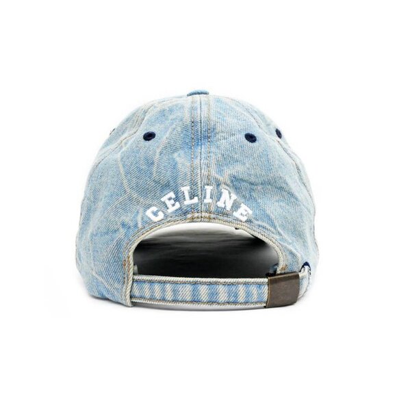 Celine Baseball Cap Triomphe Denim S Size Light Blue Apparel Hat Cap main image 10